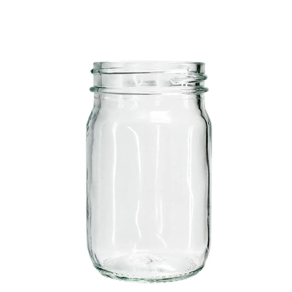 24 Pack 4 oz Clear Glass Jar with Black Plastic Cap I1513