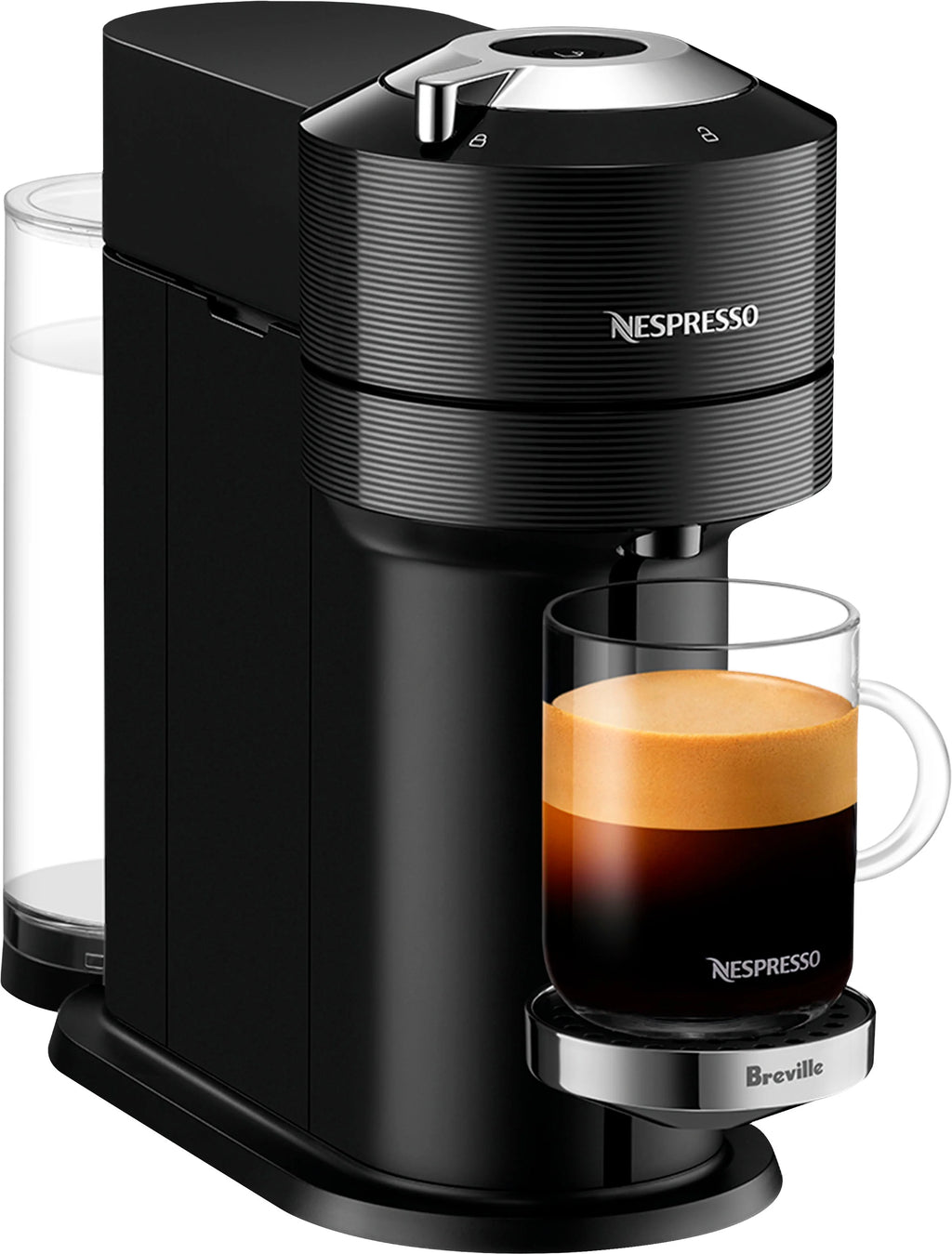 Black Coffee Machine with Milk Frother W602