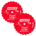 7-1/4 in. 24-Tooth Framing Circular Saw Blade 2-Pack W381064
