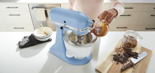 White 2 Quart Ice Cream Maker Attachment for Stand Mixer D88454