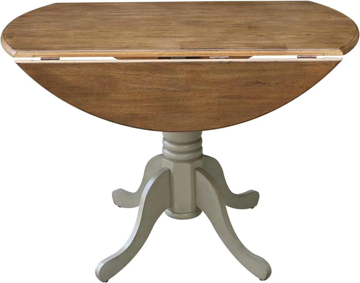 42 Drop Leaf Dining Table Distressed Hickory V719098