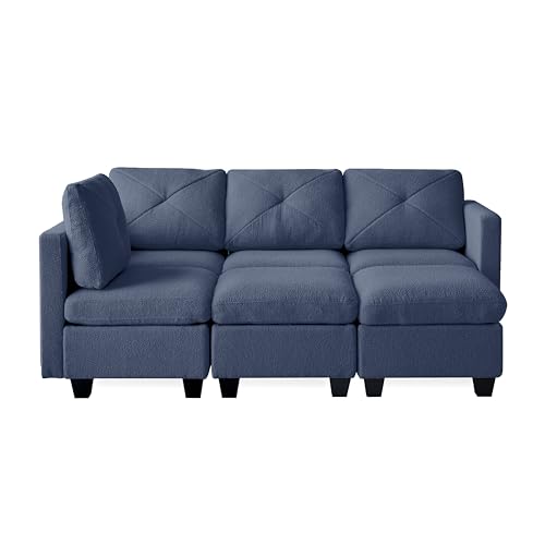 Modular Sectional Sofa, Boucle Fabric U Shaped Couch with Storage, 6 Seat D1760