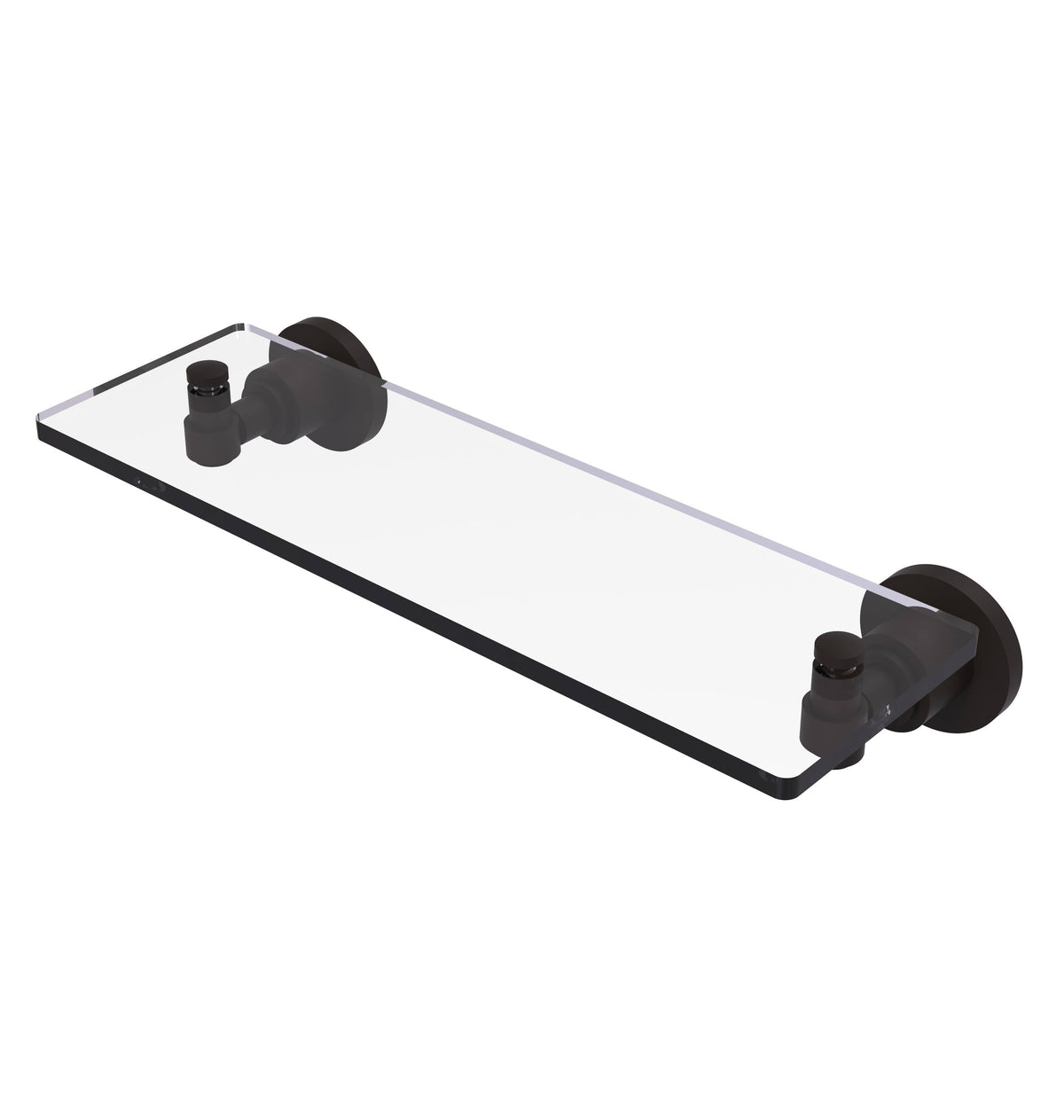 16x22 Glass Vanity Shelf with Beveled Edges Oil Rubbed Bronze B686
