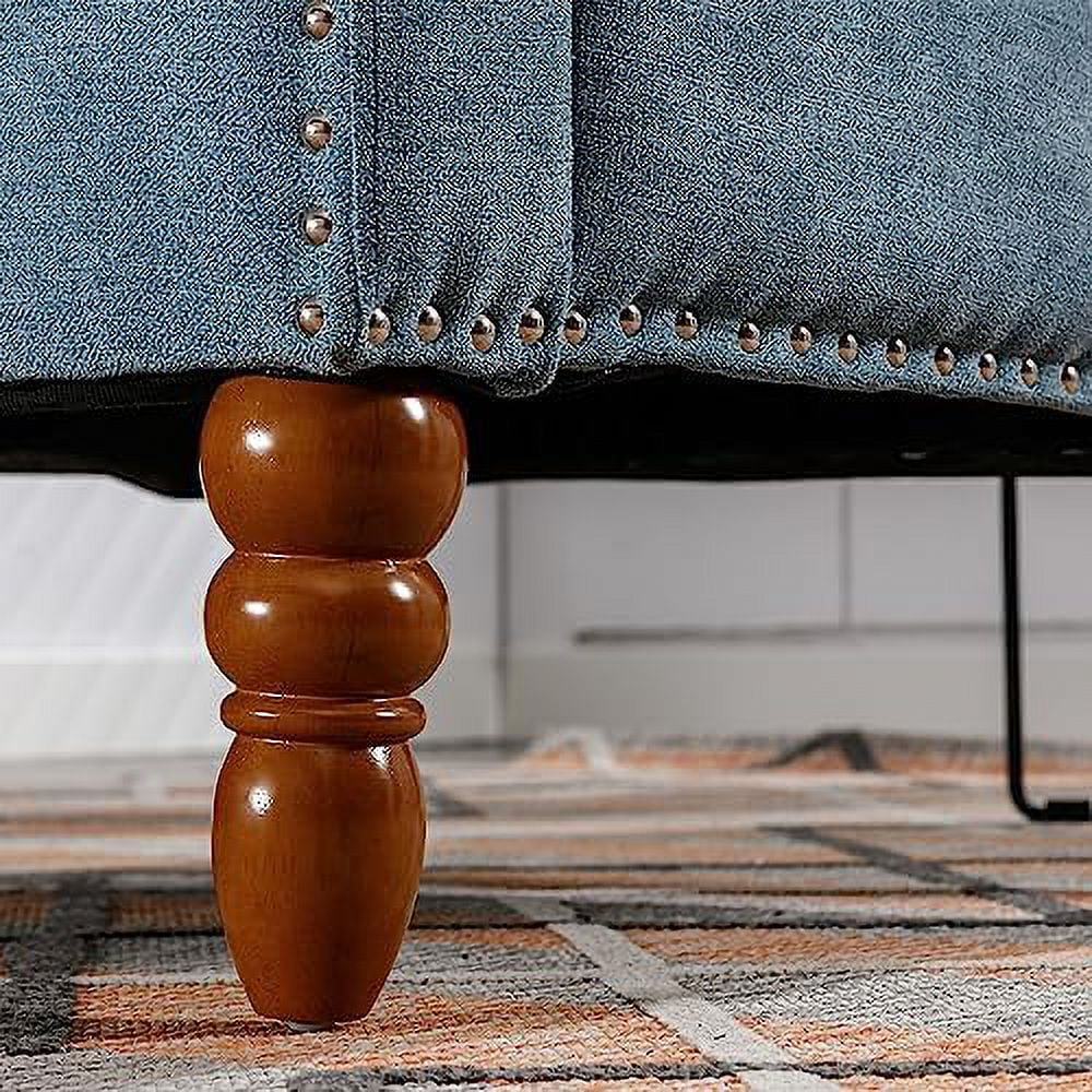 Linen Upholstered Button Tufted Accent Chair N486995