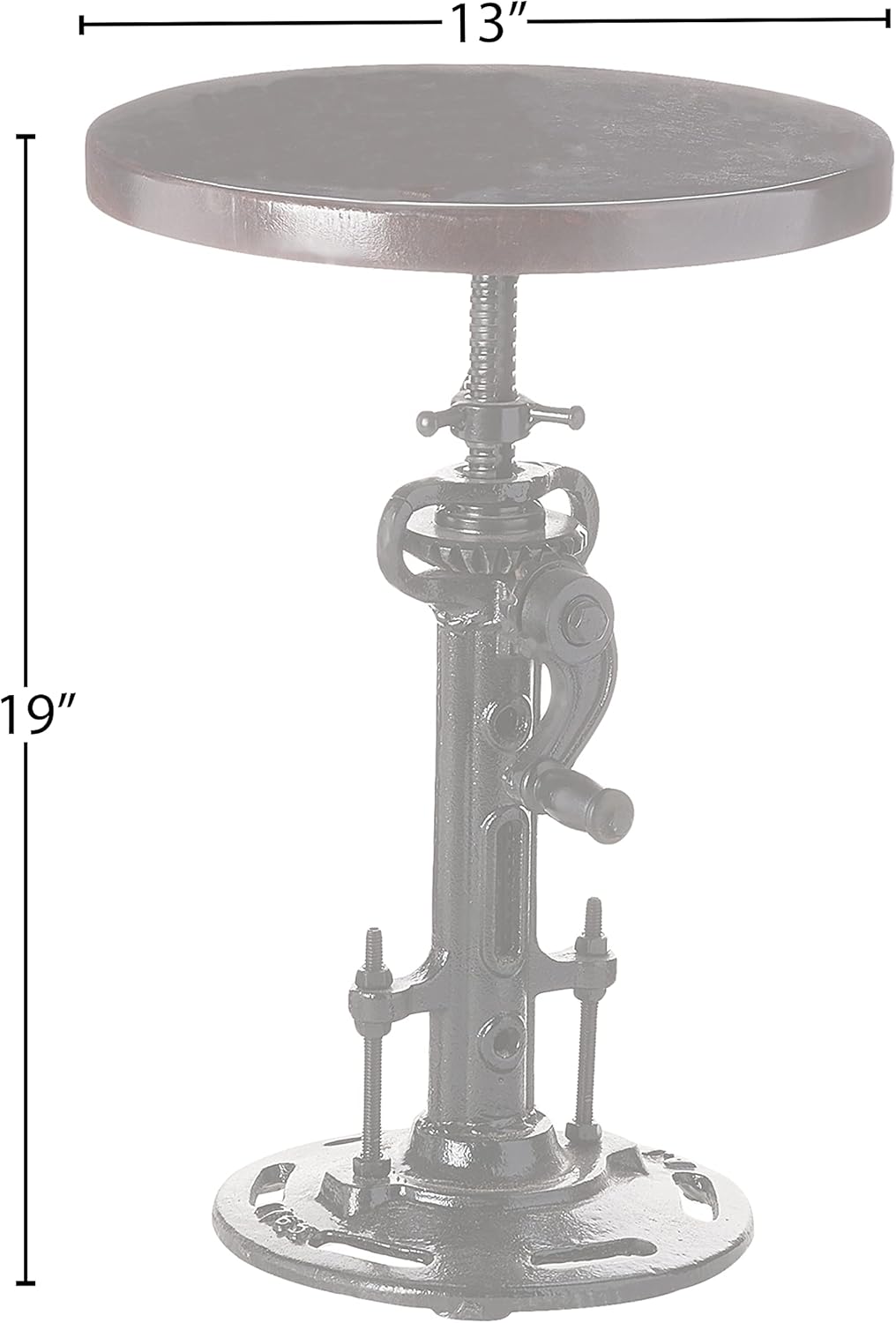 Cast Iron Mango Wood Stool Q87610