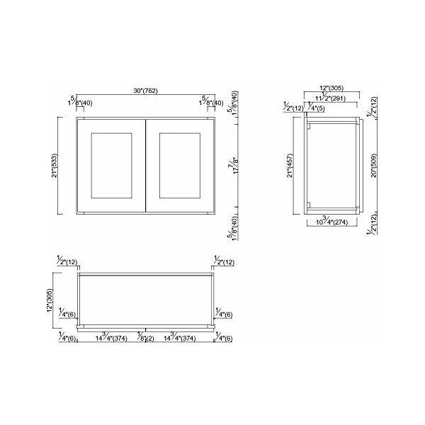 Espresso Double Door Kitchen Cabinet Z4798