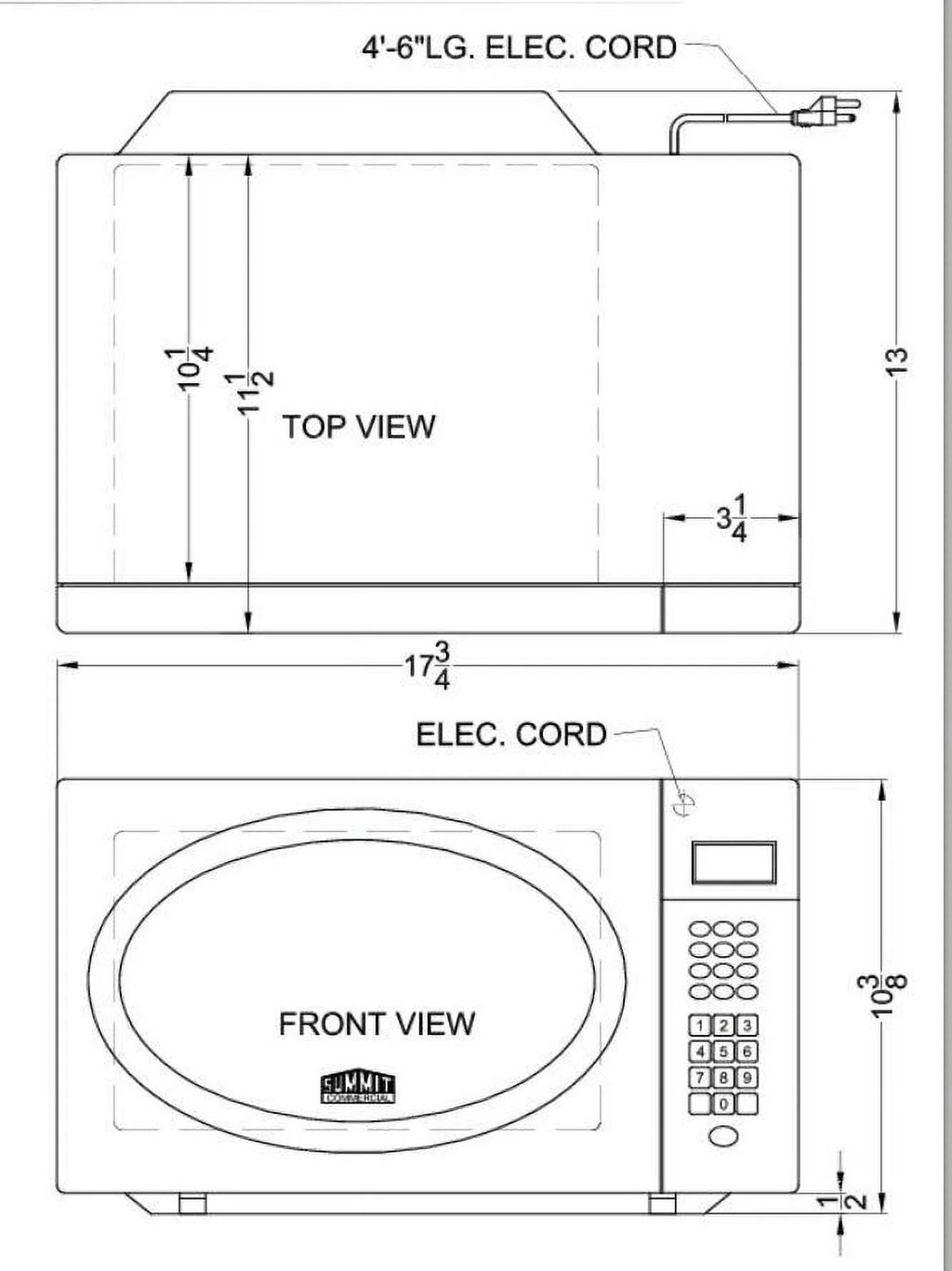 0.7 cu.ft. Mid Sized Black Microwave Oven C9850