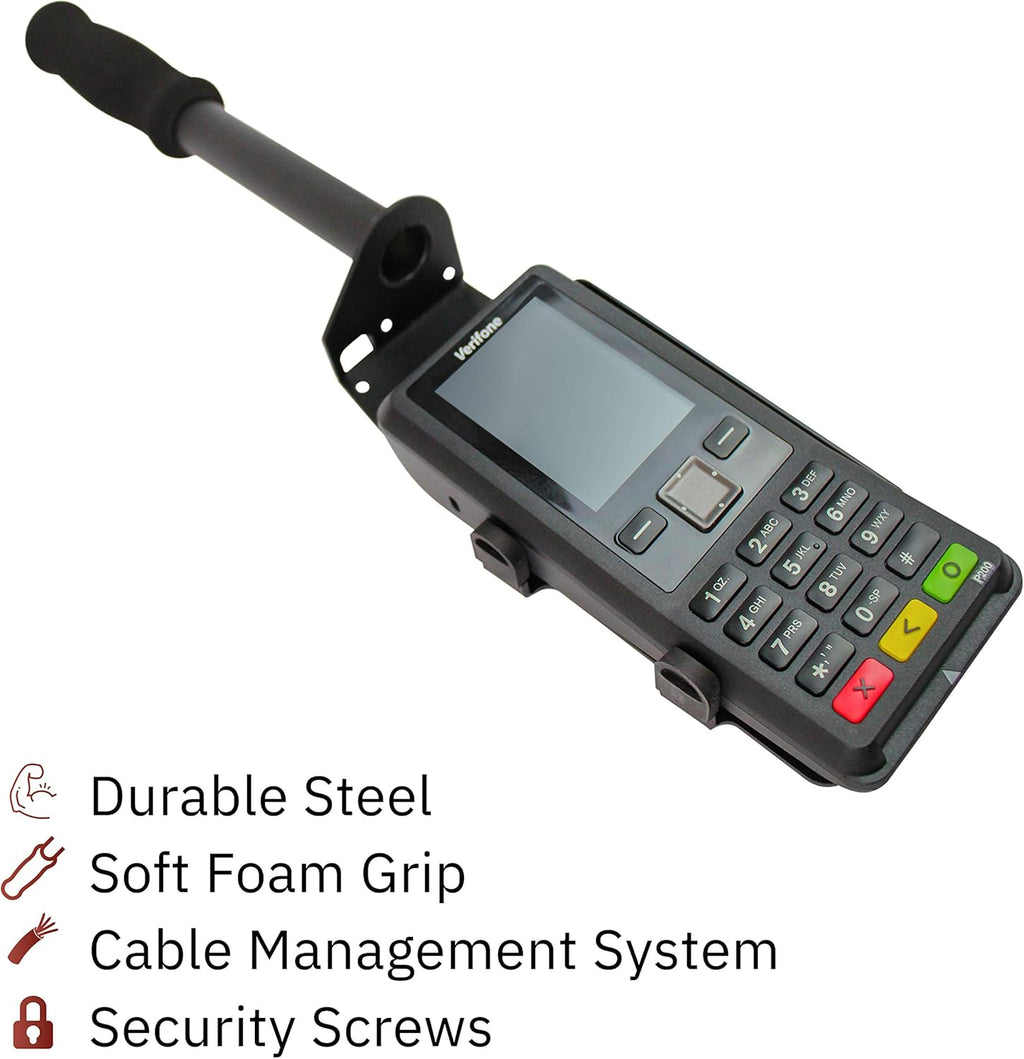 Black Drive-Thru Handheld Mount for Verifone P200 PIN Pad E38654