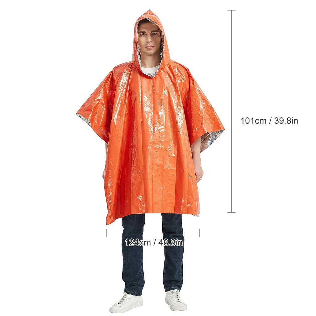 Waterproof Thermal Poncho Raincoat with Sleeping Bag and Tent Shelter X2448