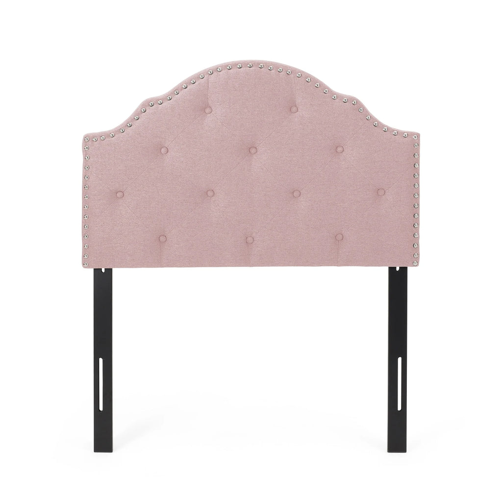 Light Blush Black Twin Upholstered Headboard U738420