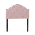 Light Blush Black Twin Upholstered Headboard U738420