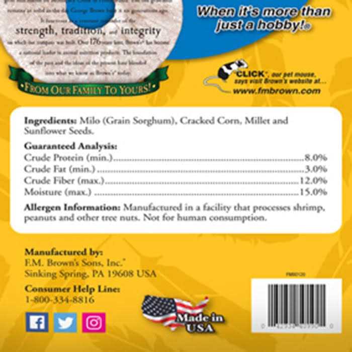 Brown Value Blend Select Bird Food M7270