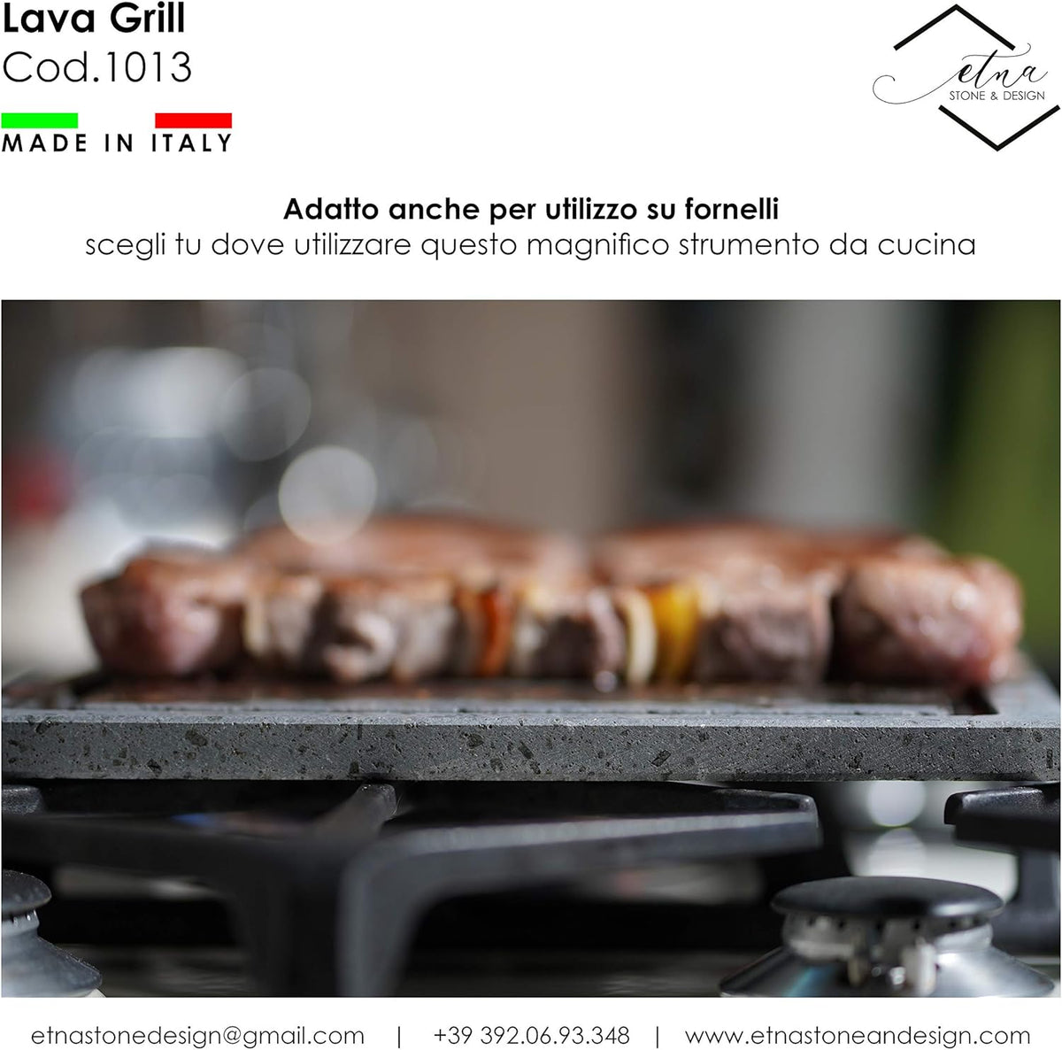 Lava Stone Polished Plate for Oven and Barbecue E608