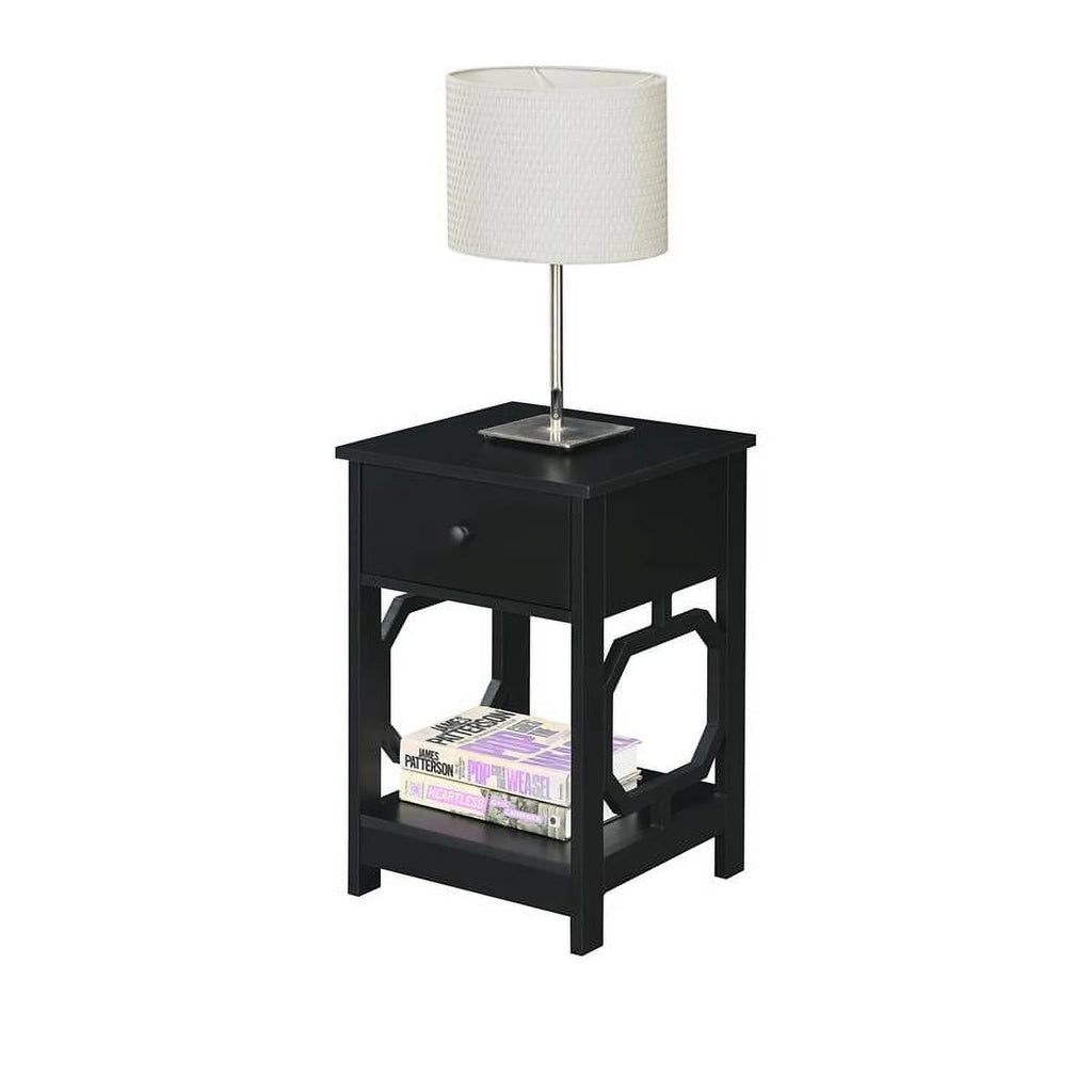 Black One-Drawer End Table Set of 2 Z811