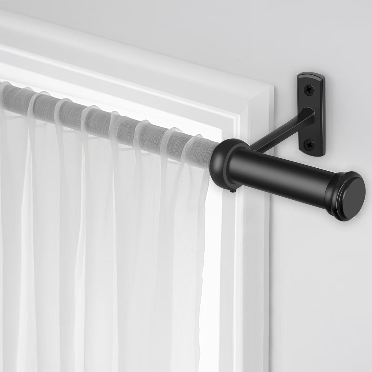 Black Adjustable Industrial Curtain Rod Z168