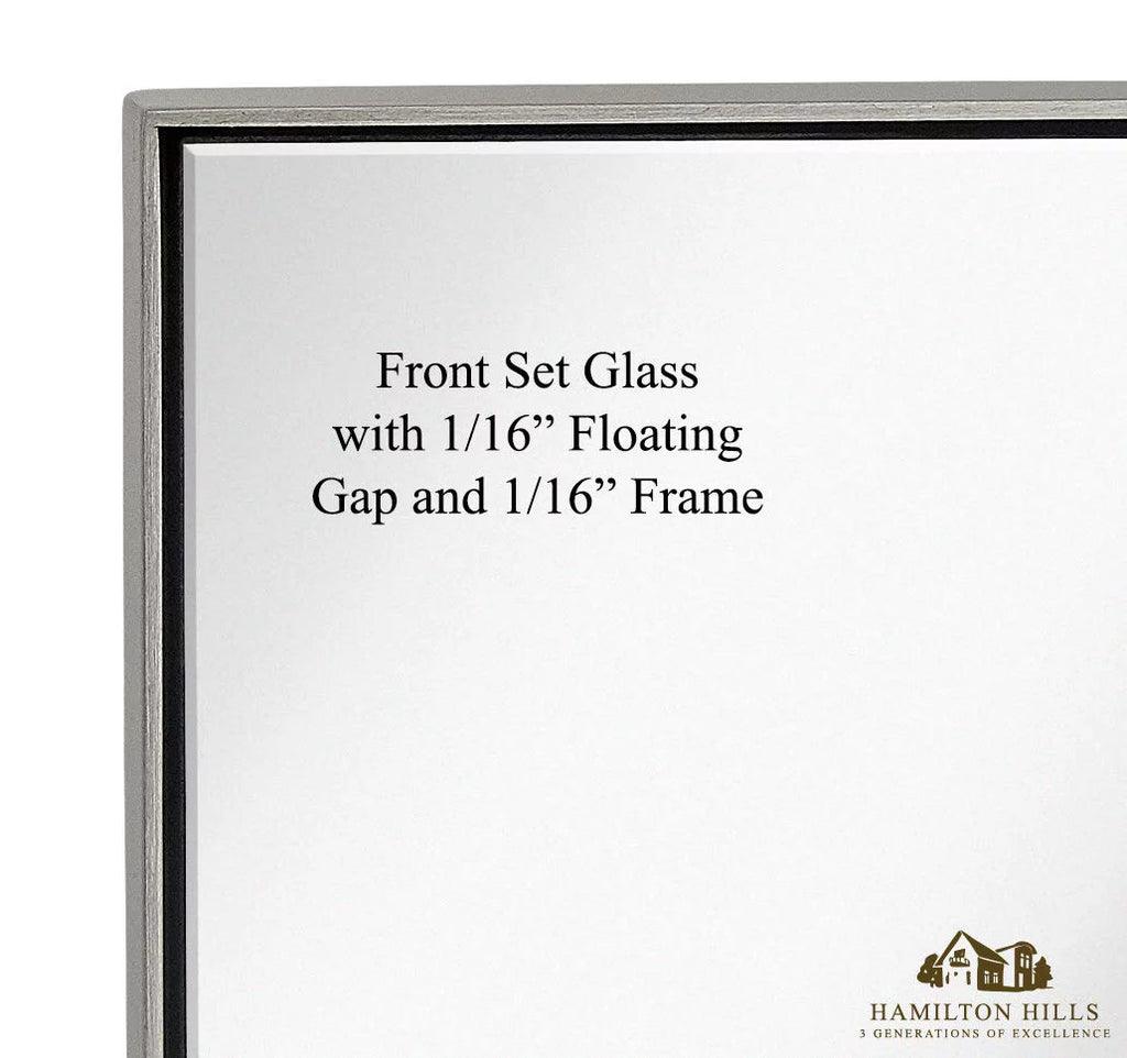 Brushed Metal Wall Mirror 22" x 30" M54448