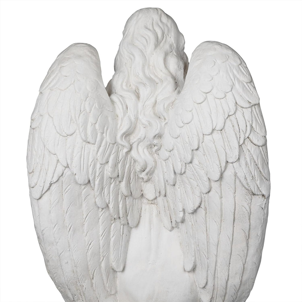 White Kneeling Praying Angel Statue X16018