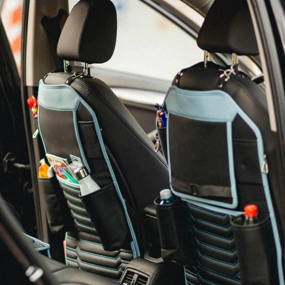 Black Navy Blue Pack of 2 Car Seat Organizer U851