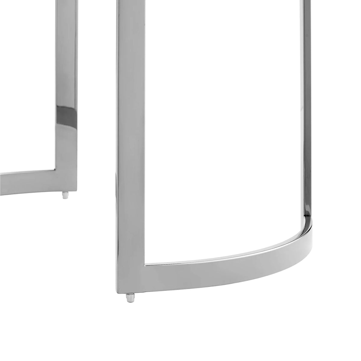 Abstract End Table with Mirrored Top B7207