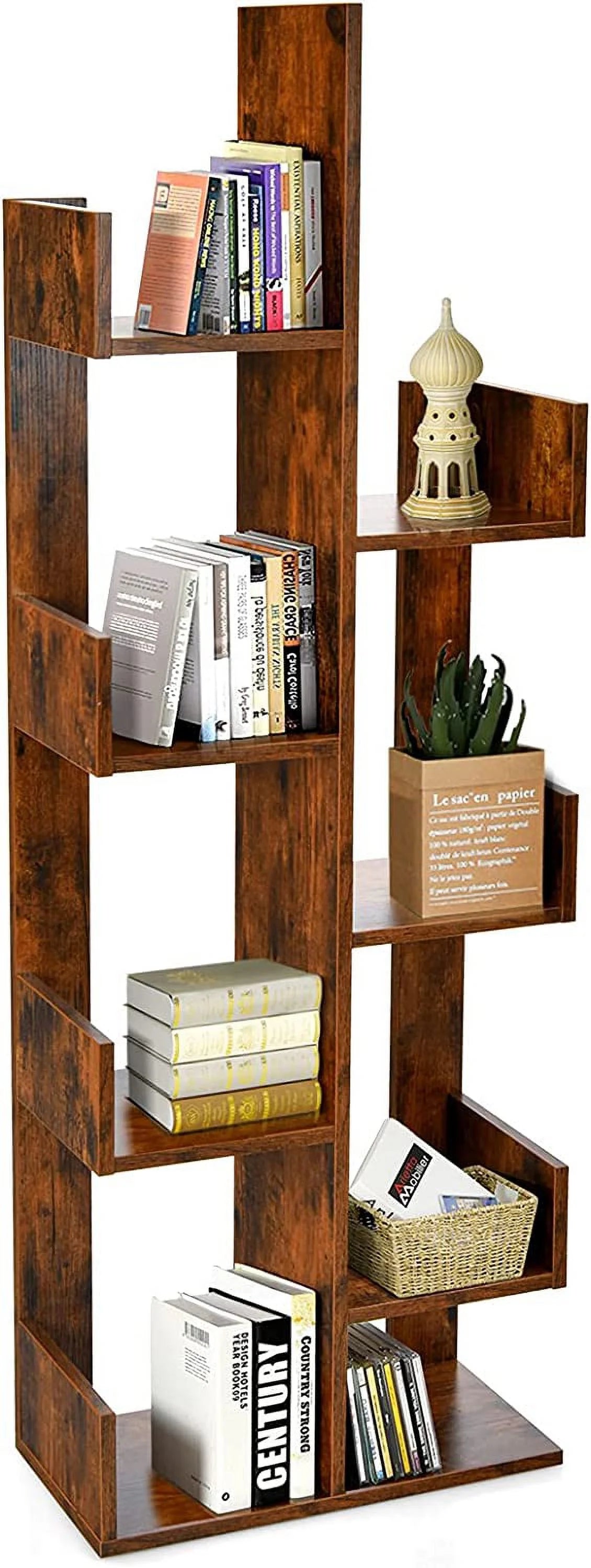 Wood 8 Shelf Bookshelf H261