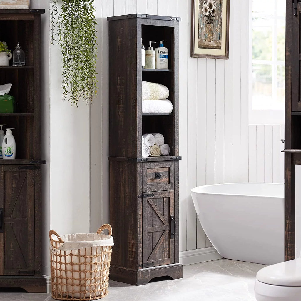 Bathroom Storage Cabinet with Door and Drawer S523