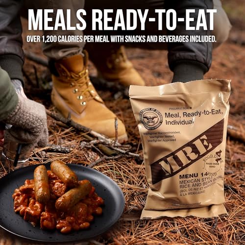 12 MRE Food Pack Meals Ready to Eat with Heater Packs H698344