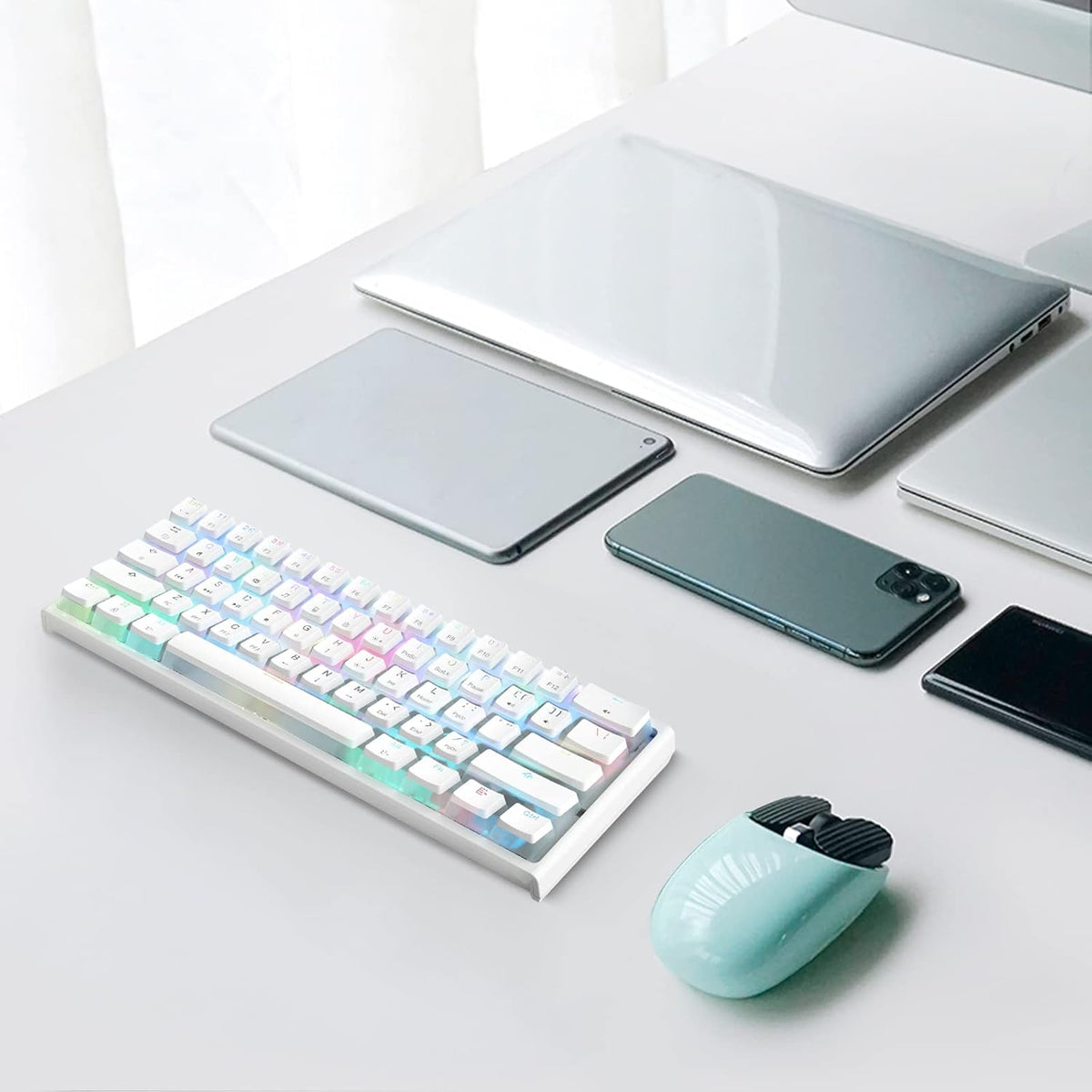 White 60% Wired Mechanical Gaming Keyboard L5126
