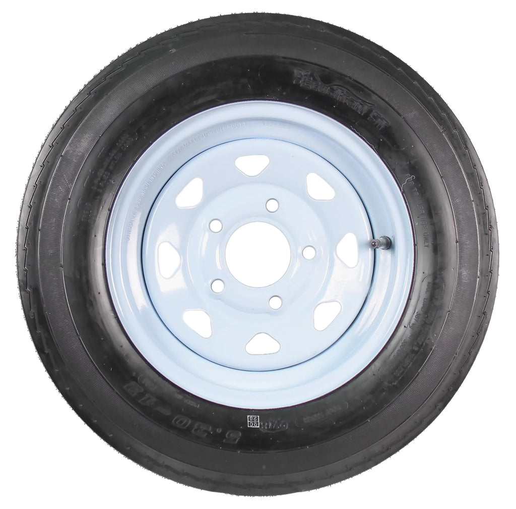 5.30-12 Trailer Tire On Rim 12 in. 5 Lug Hole Wheel A705800