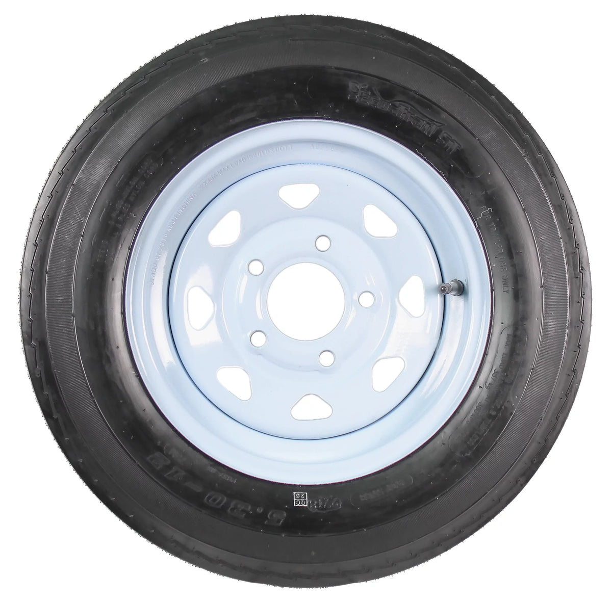 5.30-12 Trailer Tire On Rim 12 in. 5 Lug Hole Wheel A705800