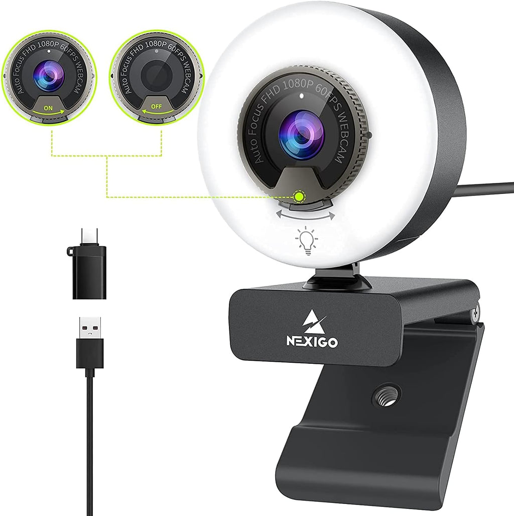 1080P 60FPS Webcam with Light N807