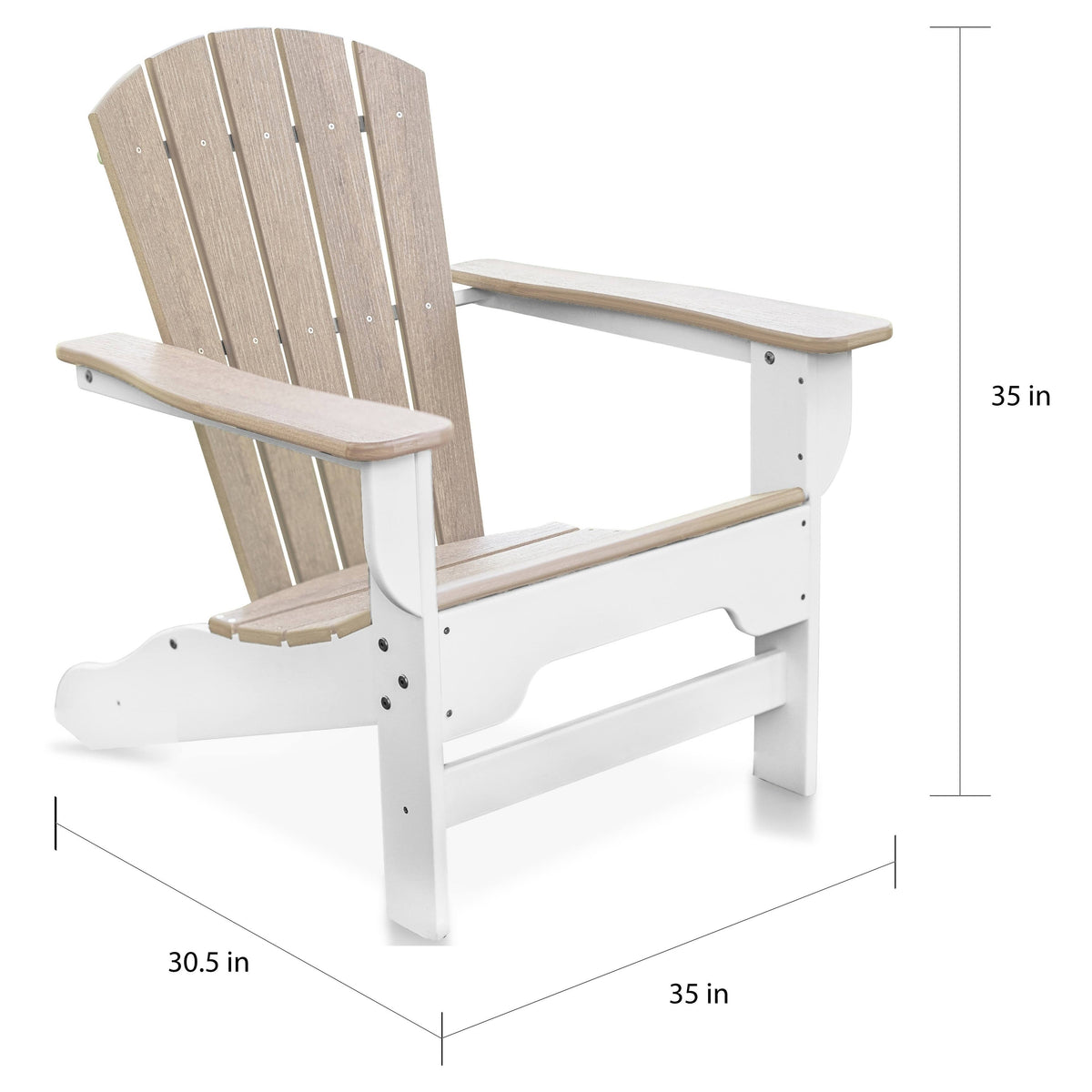 White Recycled Plastic Adirondack Chair A34183