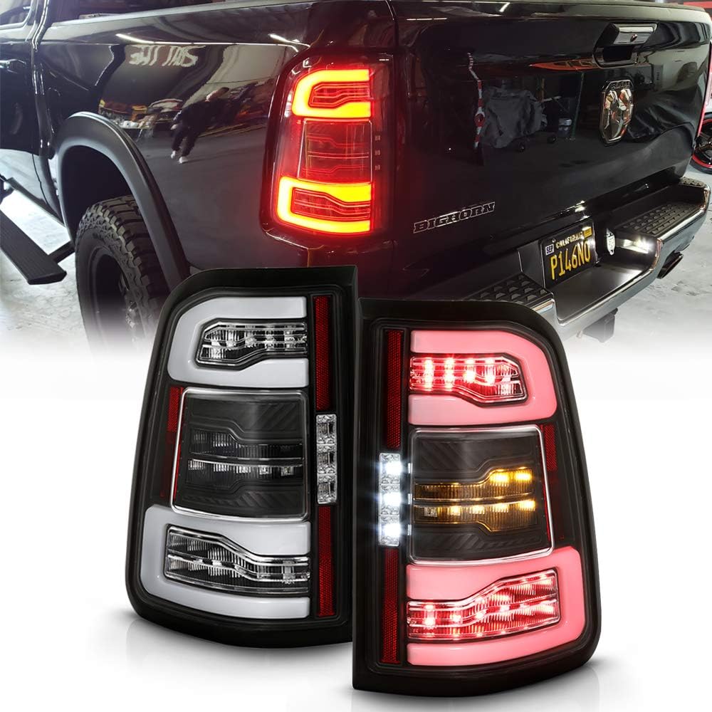 Black Full LED Tail Lights with Sequential Signal Lamps X87535