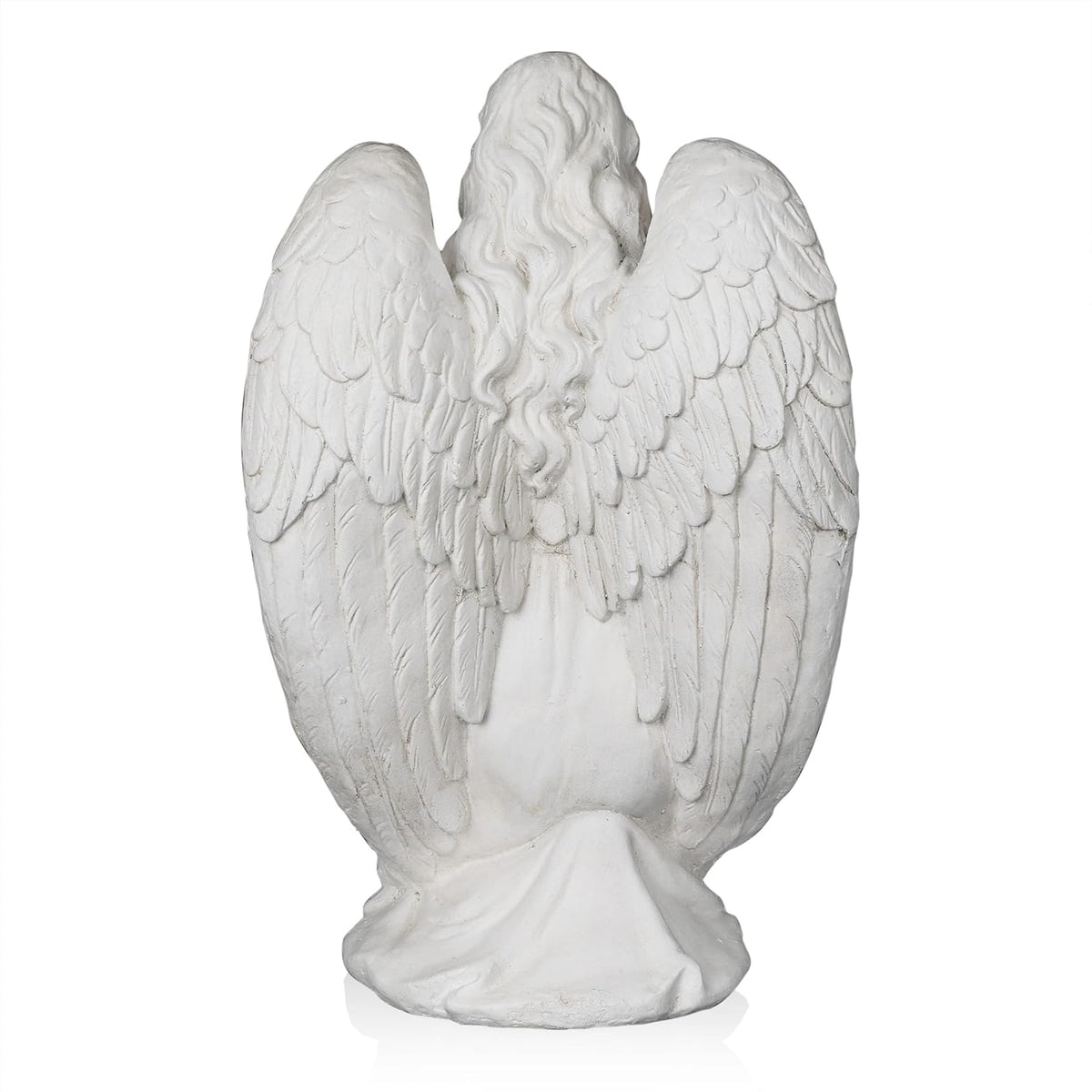White Kneeling Praying Angel Statue X16018
