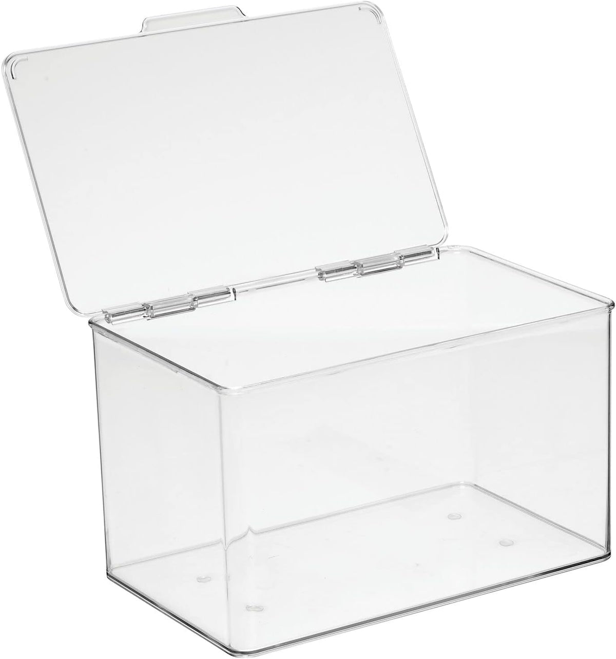 Clear 8 Pack Stackable Rectangular Storage Bin with Lid B5472