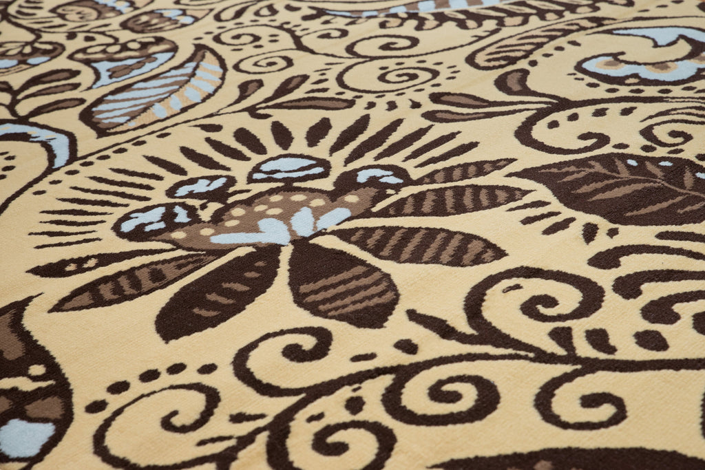 Blue Paisley Area Rug 7'10" X 10'6" H138