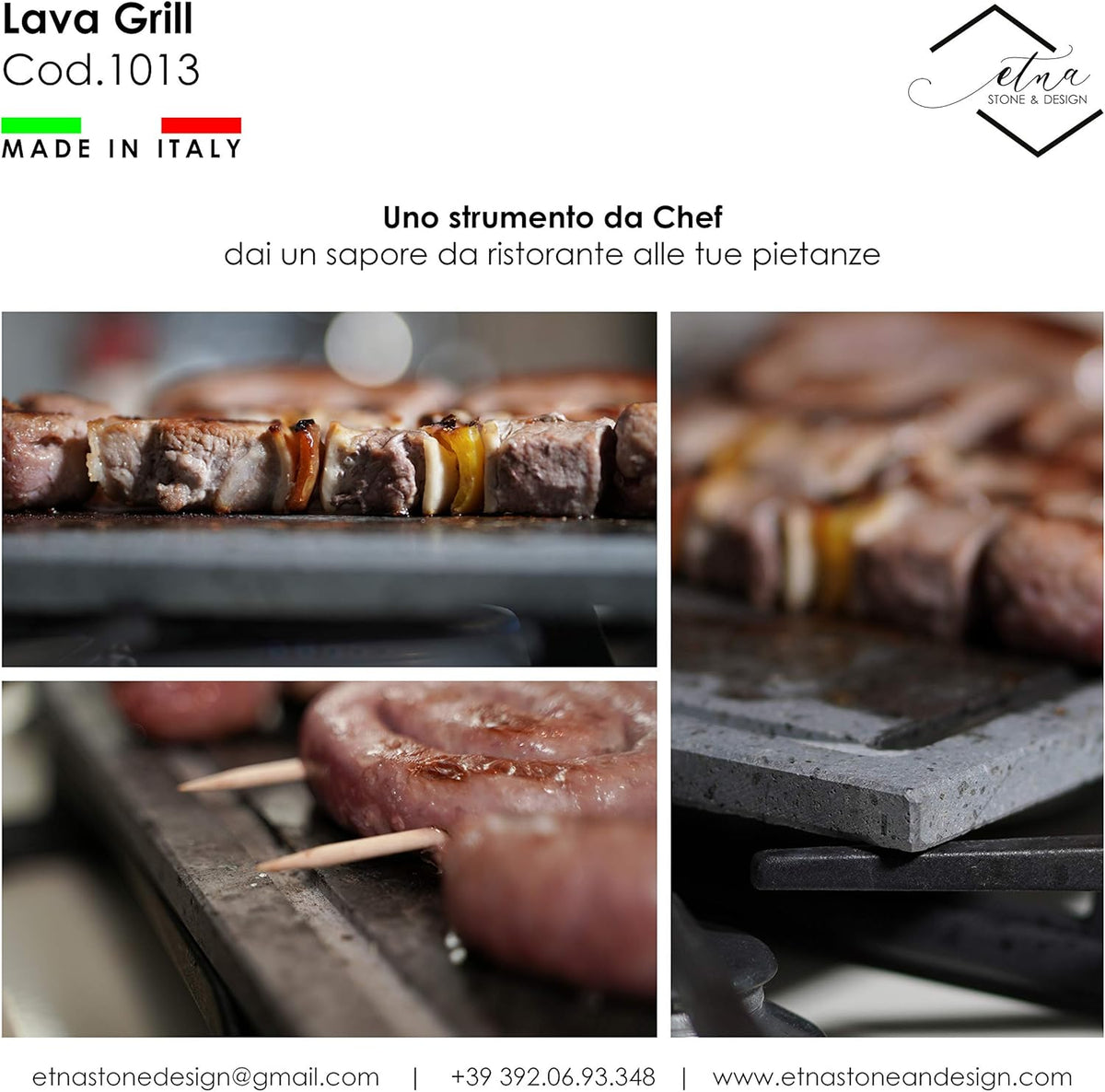 Lava Stone Polished Plate for Oven and Barbecue E608