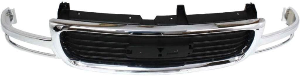 Chrome Shell Painted Black Insert Plastic Grille Assembly A749575