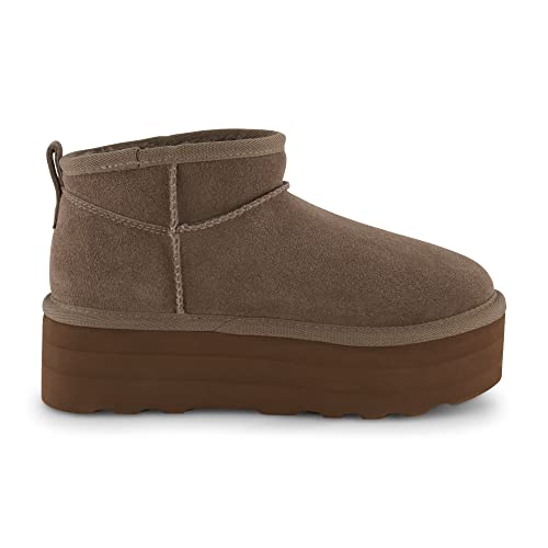 Women's Genuine Suede Platform Boot with Memory Foam K99780