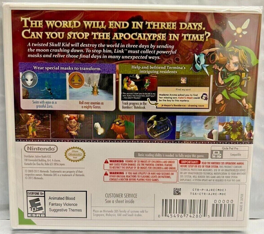 The Legend of Zelda: Majora's Mask 3D & A Link Between Worlds 3DS X2965