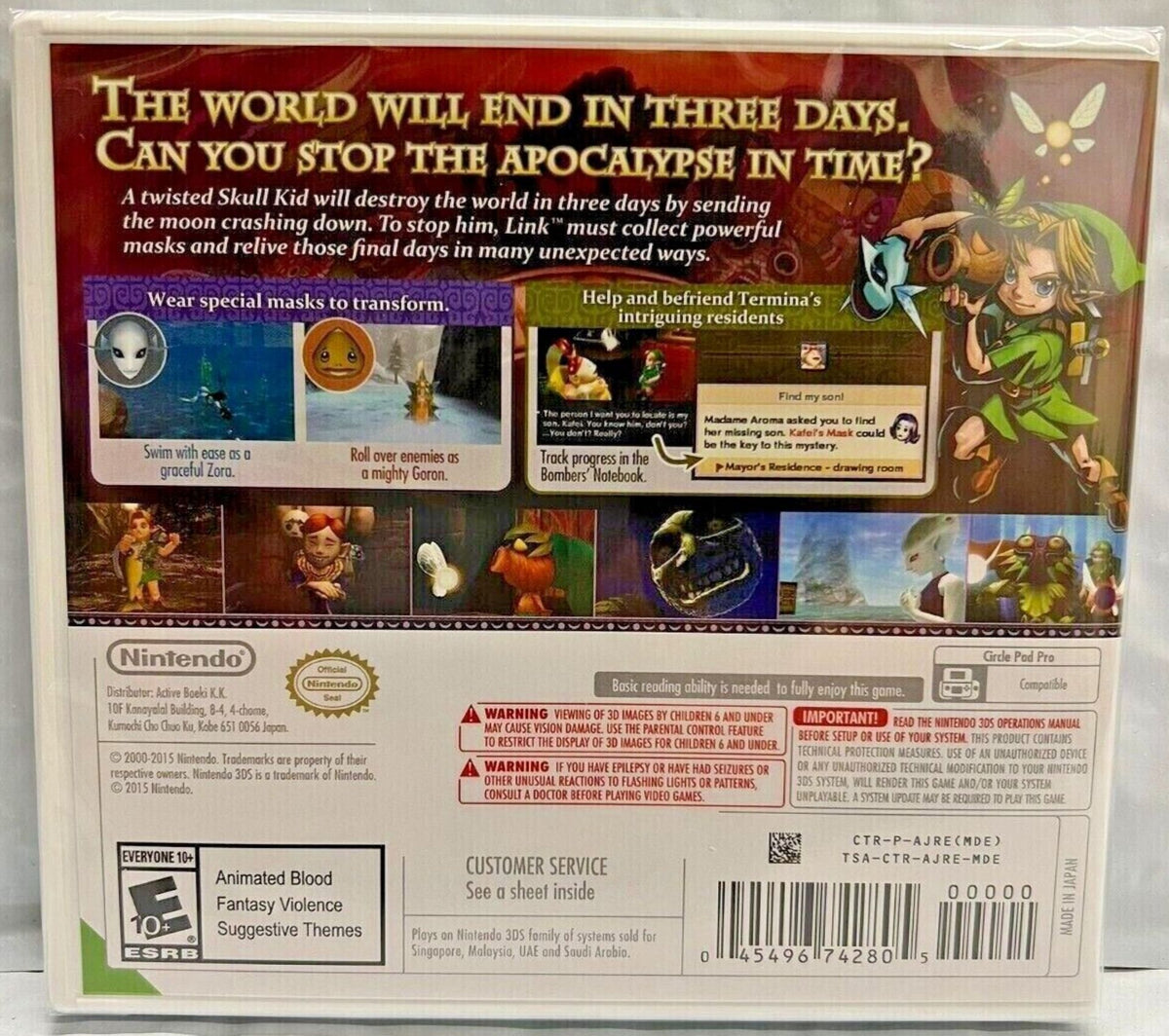 The Legend of Zelda: Majora's Mask 3D & A Link Between Worlds 3DS X2965