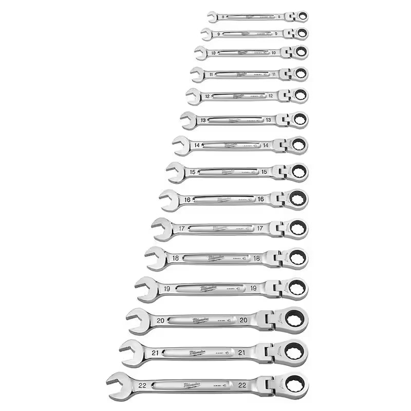 19-Piece Flex-Head Ratcheting Combination Wrench Set Metric Z504299