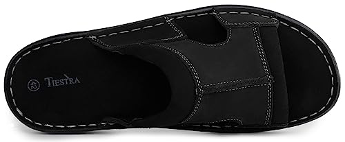 Men's Memory Foam Leather Slide Sandals D470