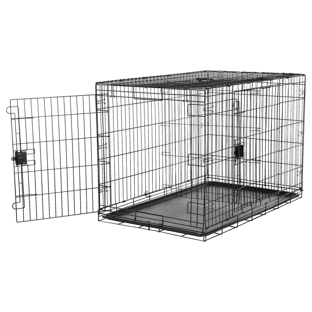 Foldable Metal Wire Dog Crate with Tray V605649