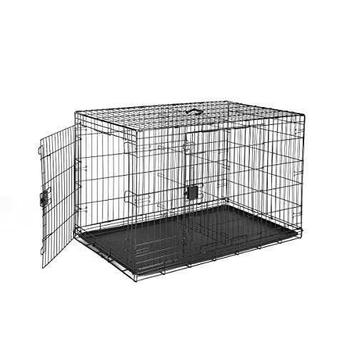 Foldable Metal Wire Dog Crate with Tray V605649