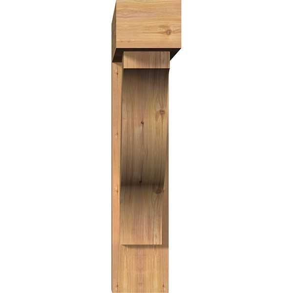 7 1/2x22W x 36x22D x 36x22H Smooth Bracket with Offset Brace, Western Red Cedar Q1244
