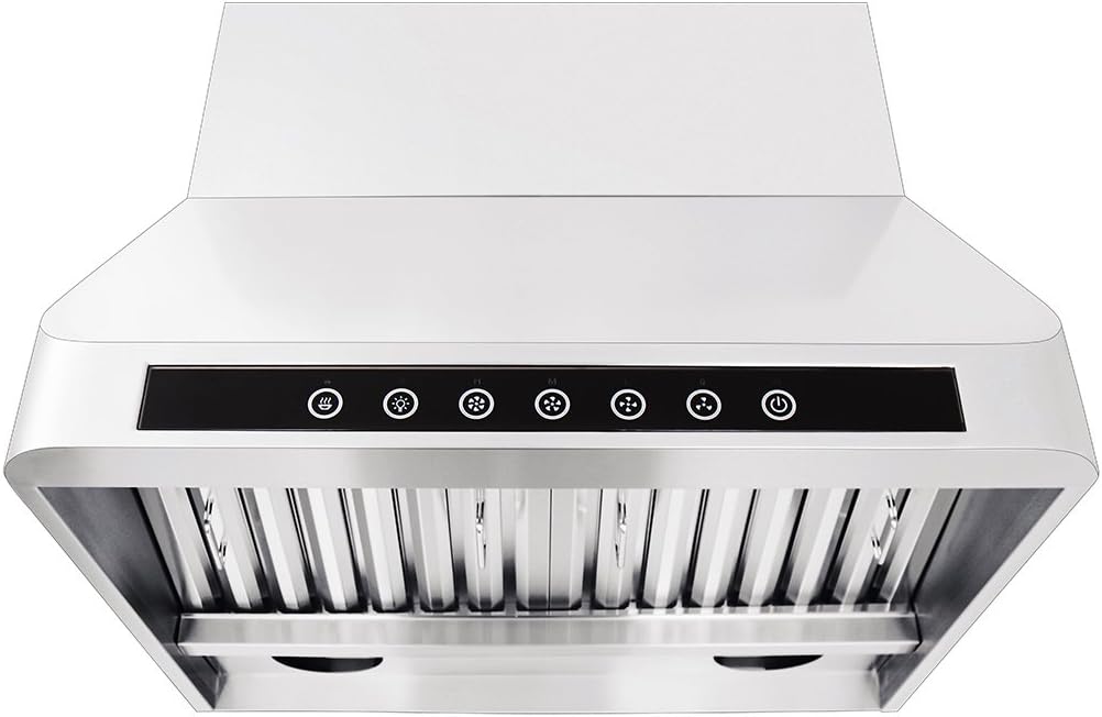 Stainless Wall Range Hood, 1000 Max CFM, 4 Speed, 30 36 42 48 54 60 inch Z750