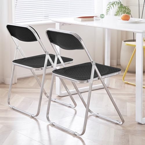 6 Pack Black Plastic Folding Chair P3022