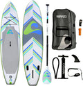 Inflatable Stand Up Paddle Board with Carry Bag, Pump, Fins, Paddle, Ankle Leash, and Repair Kit A3911