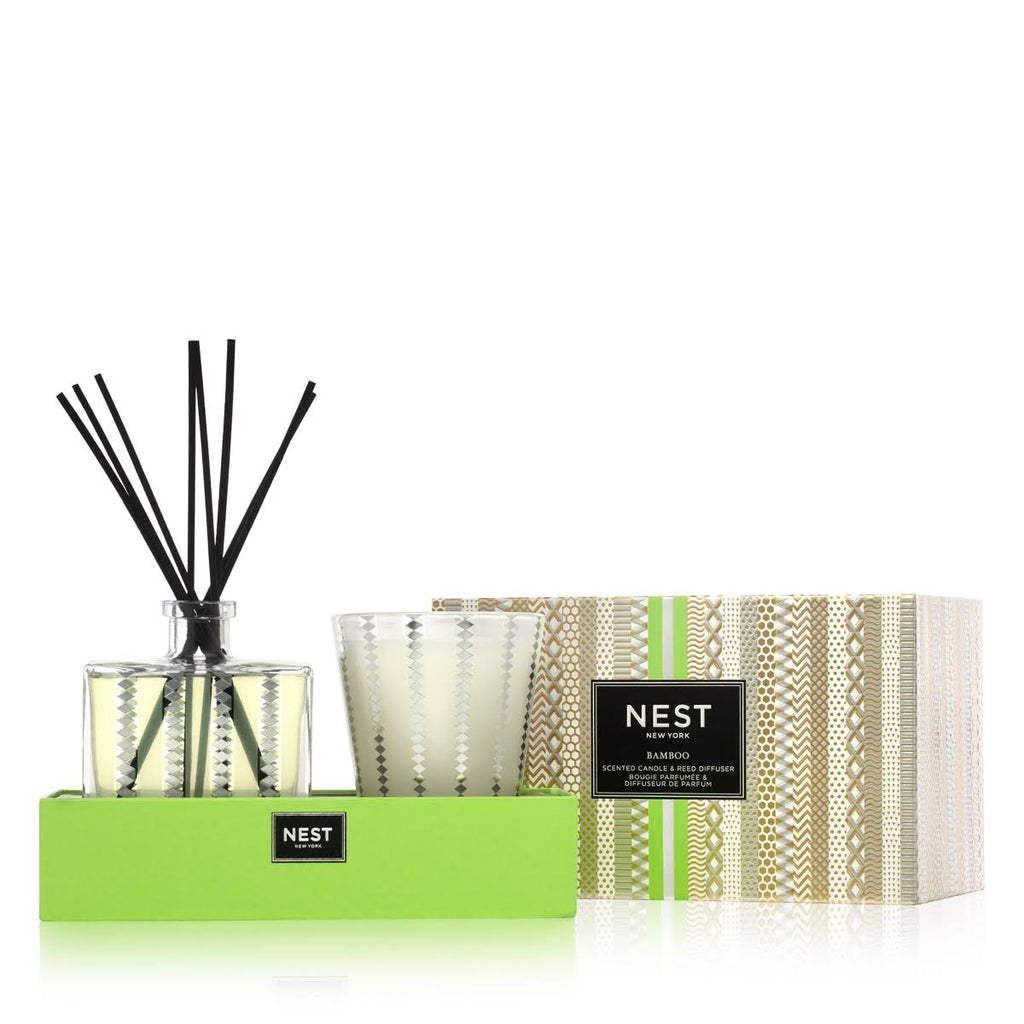 Bamboo Candle & Diffuser Set Q8425