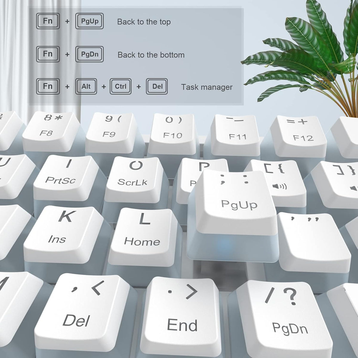White 60% Wired Mechanical Gaming Keyboard L5126